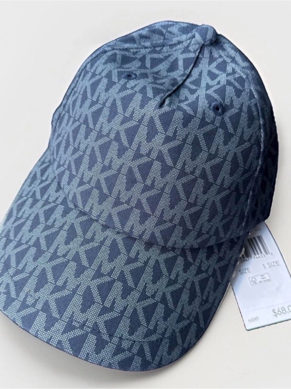Michael Kors Blue MK Monogram Baseball Cap